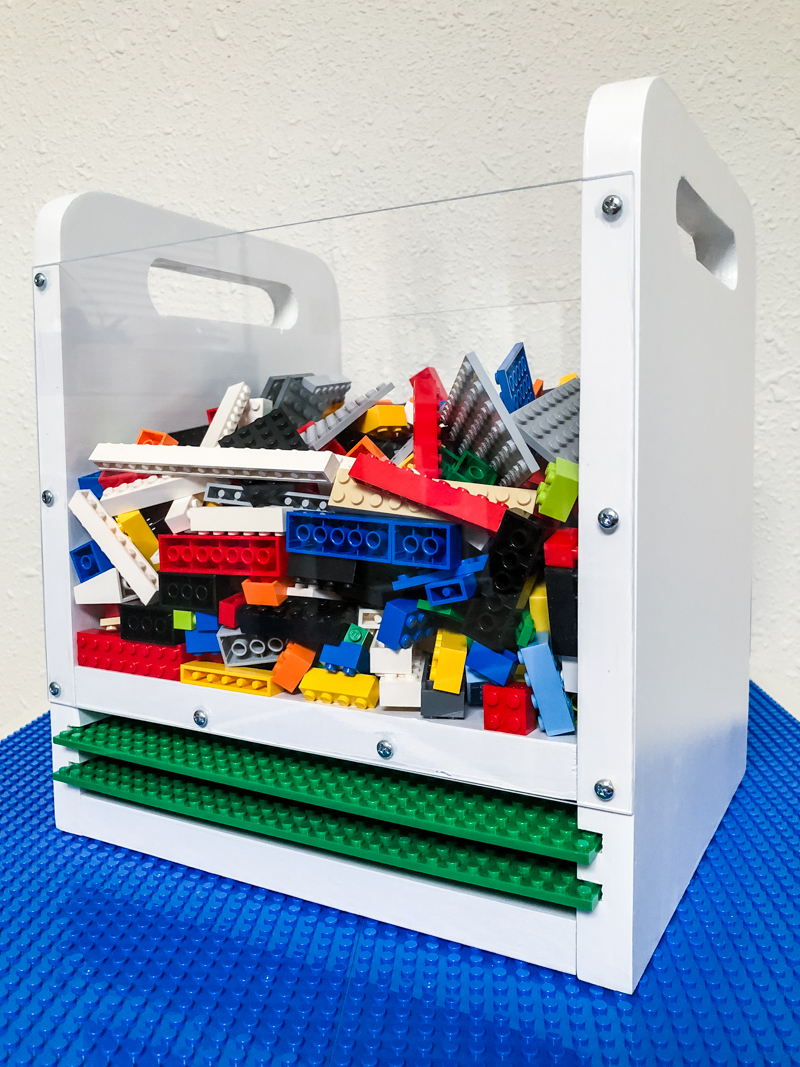 Lego Compatible Storage Container with Building Baseplate Lid – Bins &  Things