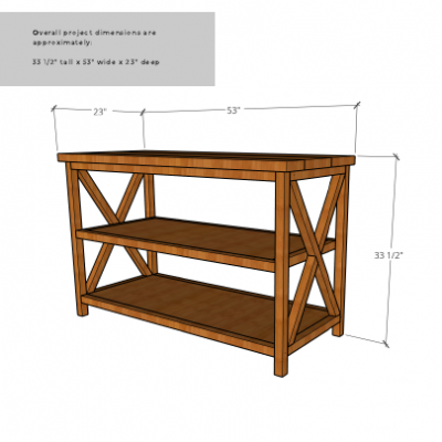 DIY X Base Console Shelf - Spruc*d Market