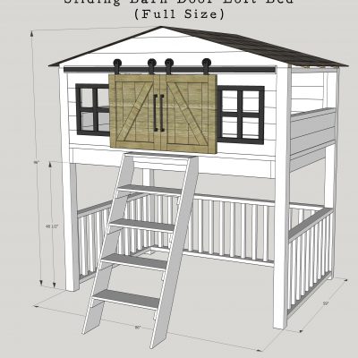 Sliding Barn Door Loft Bed - Spruc*d Market